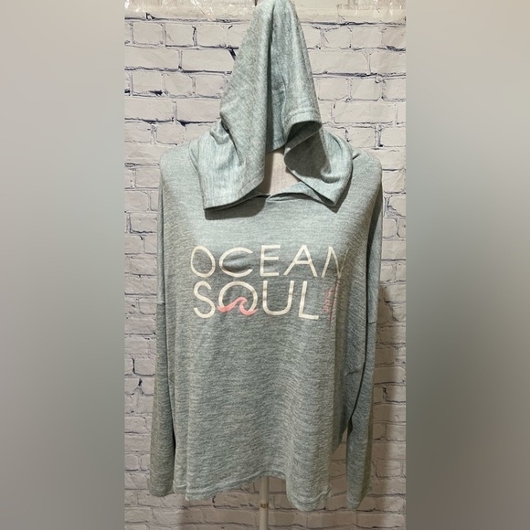 Ocean Soul Long Beach Island Pullover Long Sleeve Hoodie Shirt Size XL - Picture 1 of 9